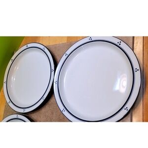 Dansk Bistro Fredriksborg Blue (Japan) Blue Dinner Plates White Navy Porcelain